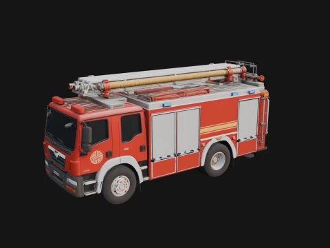 Fire Engine Model Design 28 - 3D Print Model Modello di stampa 3D
