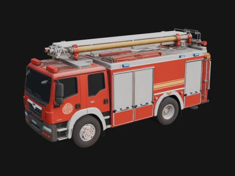 Fire Engine Model Design 28 - 3D Print Model 3D Druckmodell