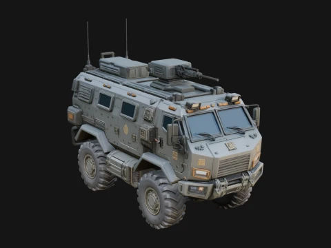 Armored Security Truck Model Design 24 - 3D Print Model 3D Druckmodell