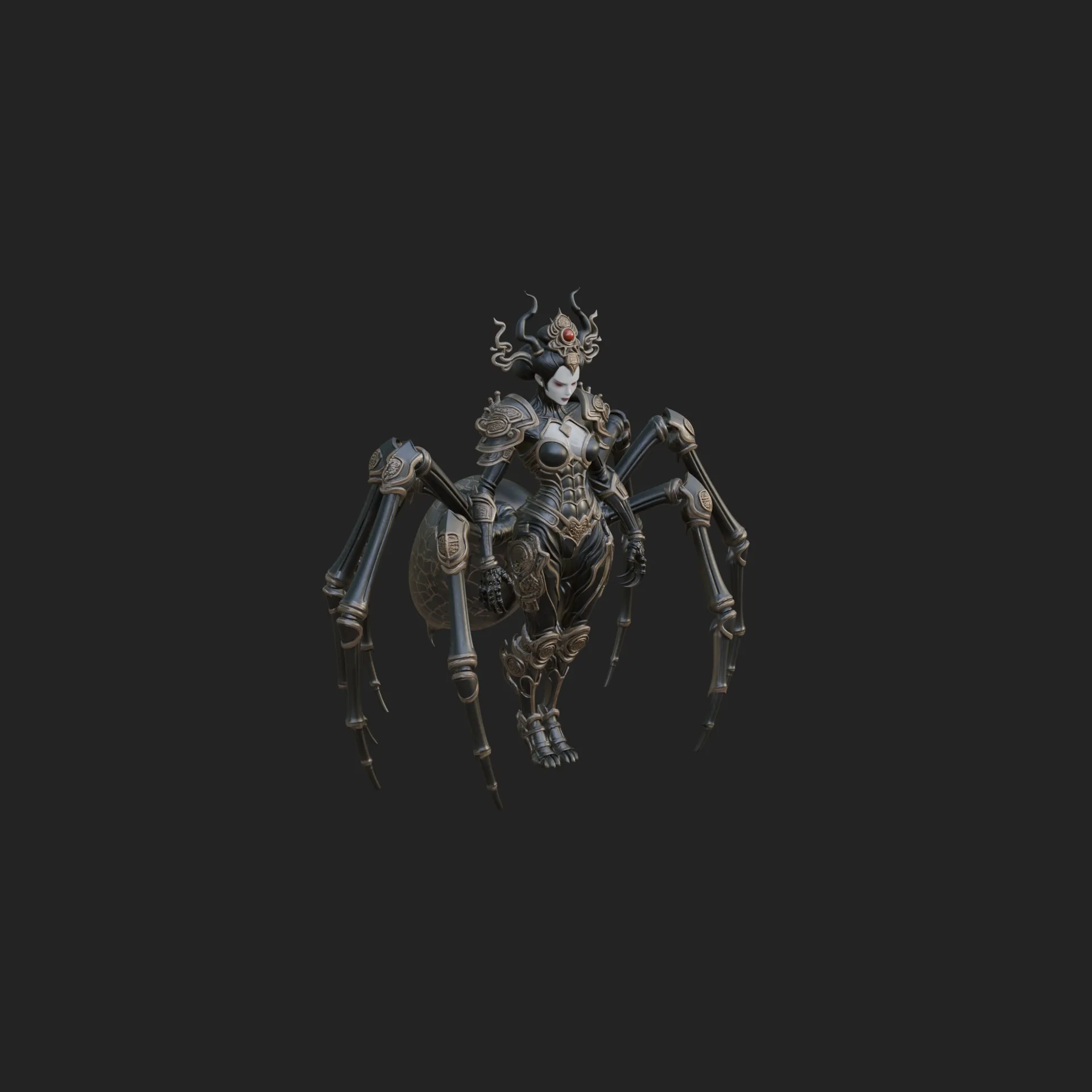 Spider Queen Statue Design 1 - 3D Print Model 3D Print Model .c4d .max .obj .3ds .fbx .stl .blend