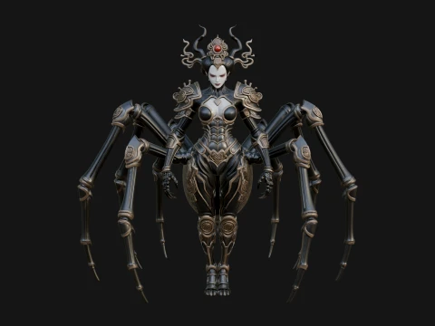 Spider Queen Statue Design 1 - 3D Print Model 3D Print Model