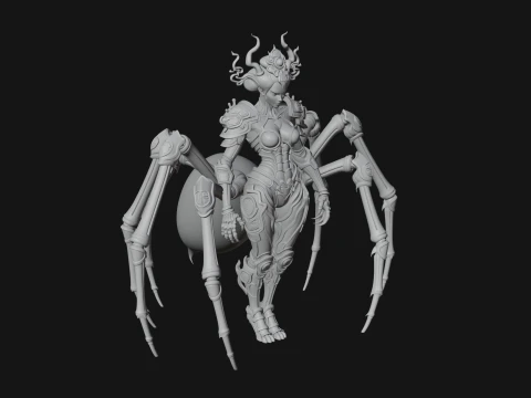 Spider Queen Statue Design 1 - 3D Print Model 3D Print Model