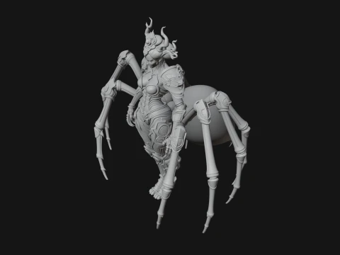 Spider Queen Statue Design 1 - 3D Print Model 3D Print Model