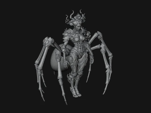 Spider Queen Statue Design 1 - 3D Print Model 3D Print Model