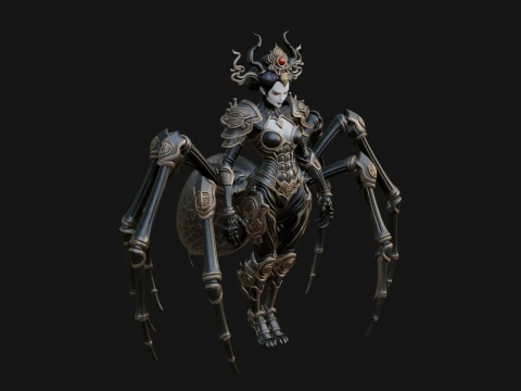 Spider Queen Statue Design 1 - 3D Print Model 3D Принт Модель