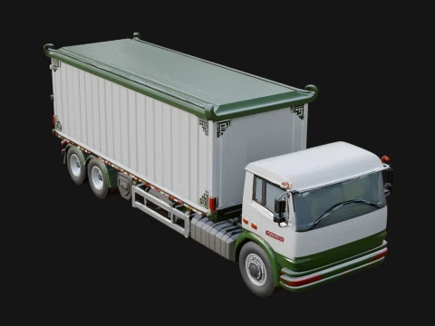 Container Trailer Model Design 2 - 3D Print Model 3D Print Model