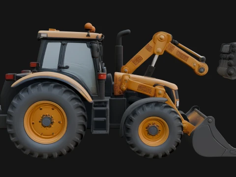 Backhoe Loader Model Design 8 - 3D Print Model 3D Print Model
