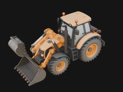 Backhoe Loader Model Design 8 - 3D Print Model 3D Print Model