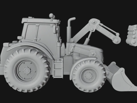 Backhoe Loader Model Design 8 - 3D Print Model 3D Print Model