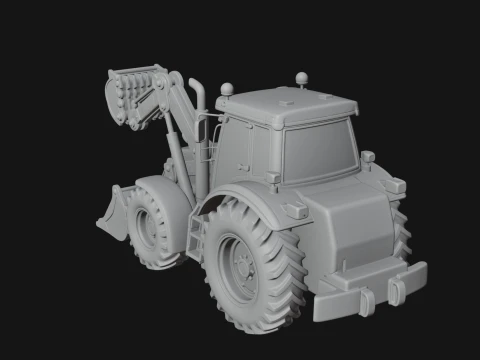 Backhoe Loader Model Design 8 - 3D Print Model 3D Print Model