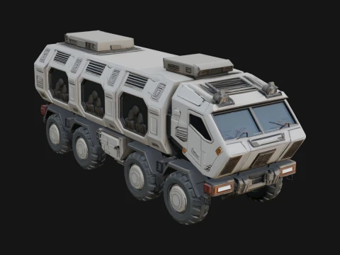 Sci Fi Transport Truck Model Design 1 - 3D Print Model 3D Print Model