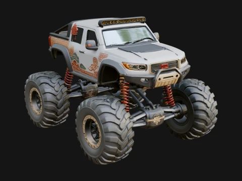 Monster Truck Model Design 14 - 3D Print Model 3D Print Model