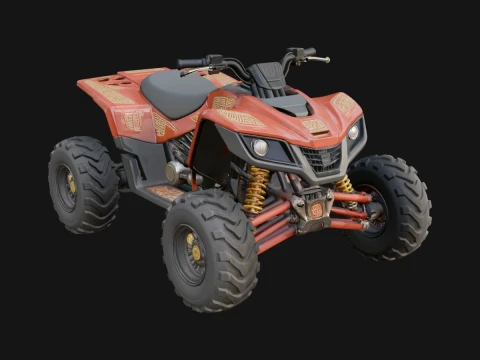 Quad Bike ATV Model Design 1 - 3D Print Model 3D प्रिंट मॉडल