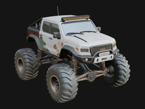 Monster Truck Model Design 15 - 3D Print Model 3D Print Model