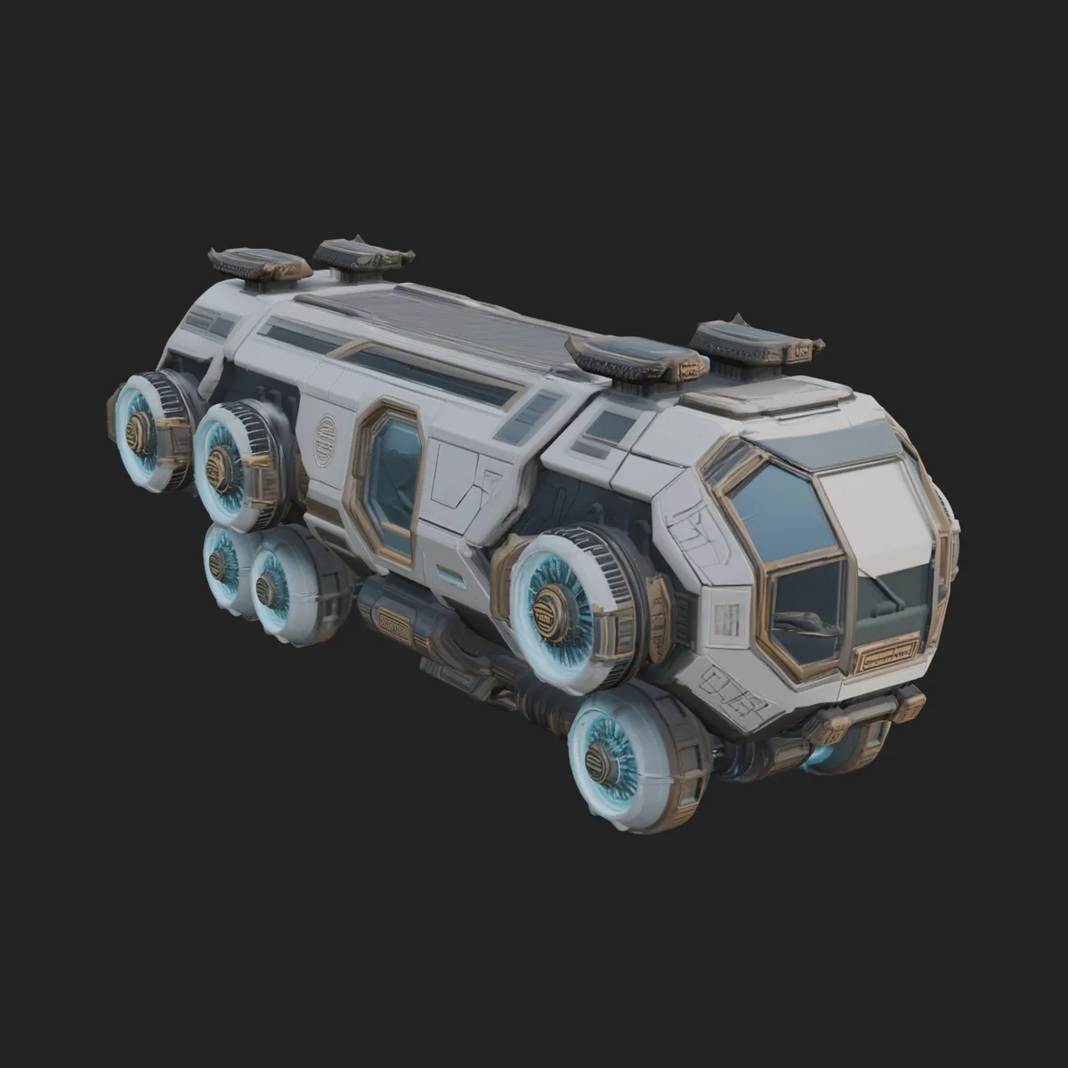 Hover Transport Model Design 2 - 3D Print Model 3D Print Model .c4d .max .obj .3ds .fbx .stl .blend 