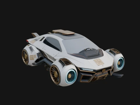 Hover Sports Car Model Design 2 - 3D Print Model 3D Print Model