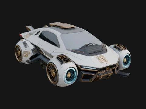 Hover Sports Car Model Design 2 - 3D Print Model 3D 프린트 모델