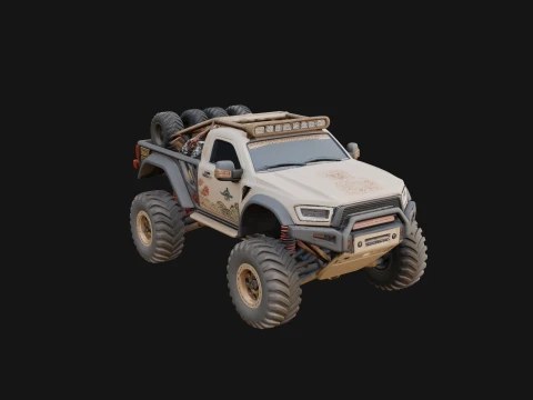 Monster Truck Model Design 16 - 3D Print Model Modelo de Impressão 3D