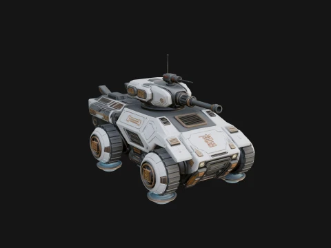Hover Combat Vehicle Model Design 1 - 3D Print Model 3D 프린트 모델