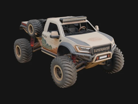 Monster Truck Model Design 17 - 3D Print Model 3D Print Model