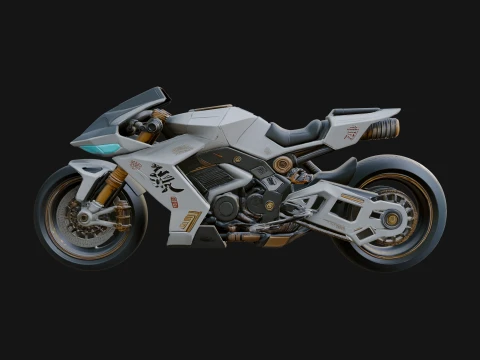 Concept Motorcycle Model Design 3 - 3D Print Model Modello di stampa 3D