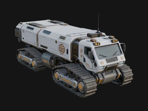 Tracked Rover Truck Model Design 2 - 3D Print Model Modelo de Impressão 3D