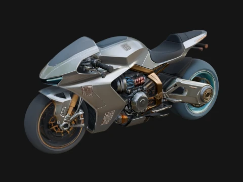 Concept Motorcycle Model Design 4 - 3D Print Model 3D Print Model
