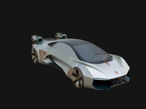 Hover Sports Car Model Design 3 - 3D Print Model 3D Print Model