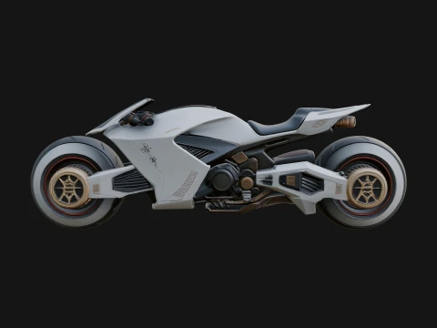 Concept Motorcycle Model Design 5 - 3D Print Model 3D Print Model