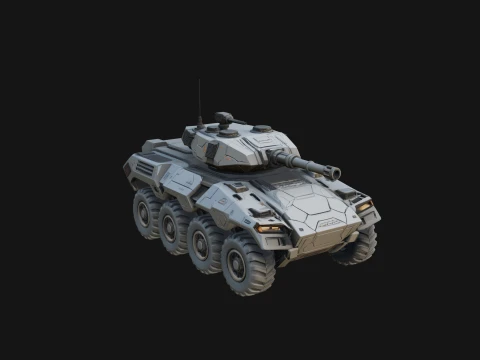Wheeled Armored Carrier Model Design 16 - 3D Print Model 3D Druckmodell