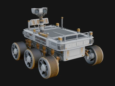 Exploration Rover Model Design 2 - 3D Print Model Modelo de Impressão 3D