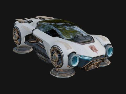 Hover Sports Car Model Design 4 - 3D Print Model 3D 프린트 모델