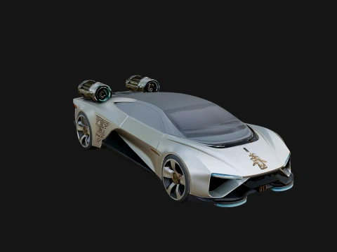 Hover Sports Car Model Design 5 - 3D Print Model 3D Print Model