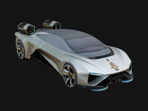 Hover Sports Car Model Design 5 - 3D Print Model 3D Print Model