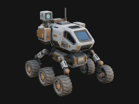 Robotic Rover Model Design 3 - 3D Print Model Modelo de Impressão 3D
