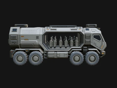 Sci Fi Transport Truck Model Design 4 - 3D Print Model 3D 프린트 모델