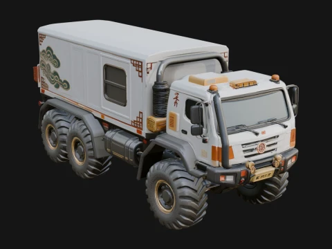 Expedition Box Truck Model Design 2 - 3D Print Model 3D Druckmodell