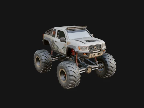 Monster Truck Model Design 19 - 3D Print Model 3D Print Model