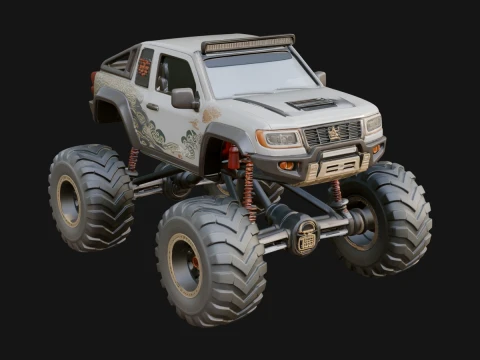 Monster Truck Model Design 19 - 3D Print Model 3D Print Model