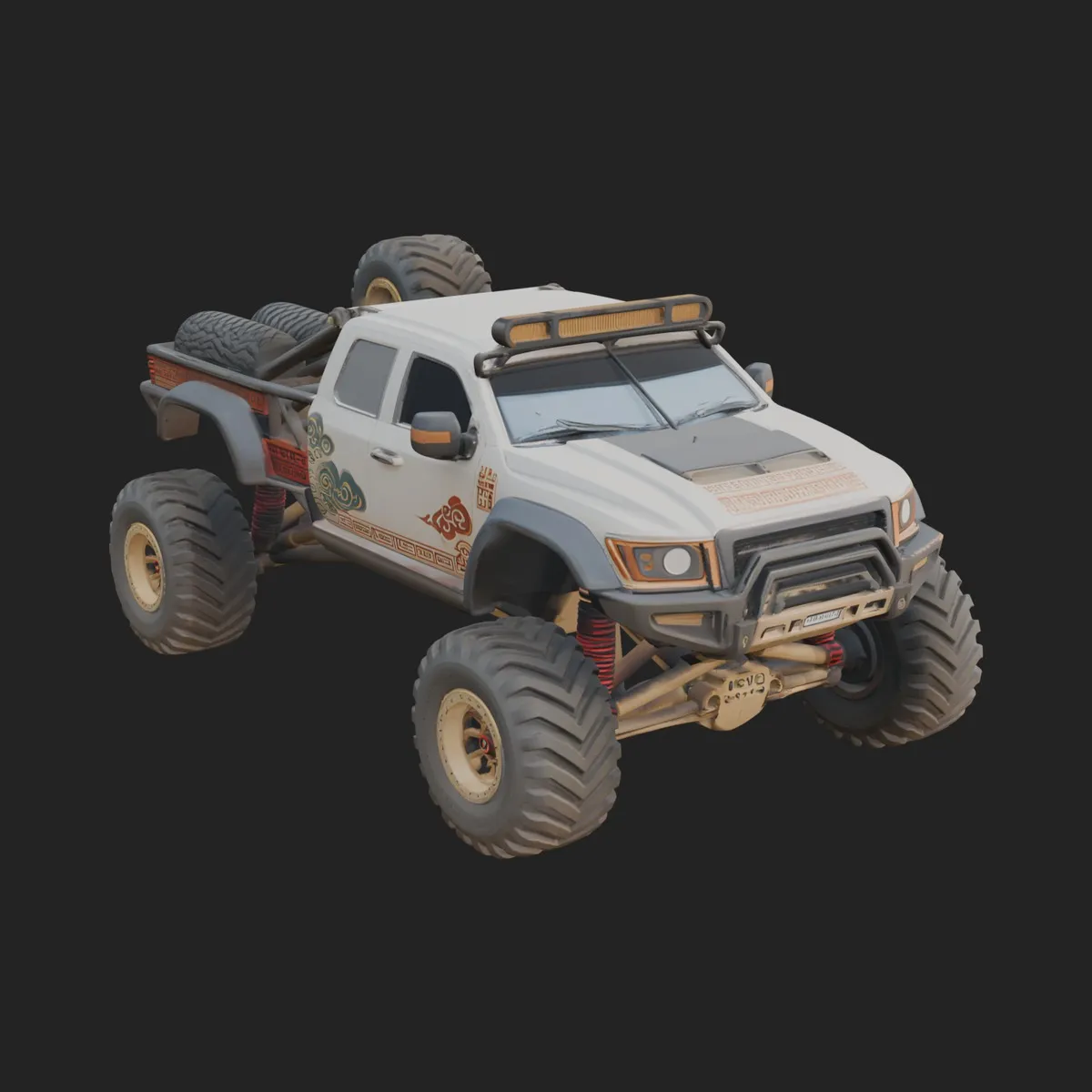 Monster Truck Model Design 20 - 3D Print Model 3D Print Model .c4d .max .obj .3ds .fbx .stl .blend 