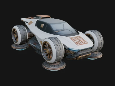 Hover Sports Car Model Design 6 - 3D Print Model 3D Print Model