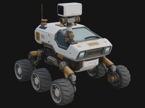 Robotic Rover Model Design 5 - 3D Print Model Modelo de Impressão 3D