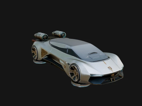 Hover Sports Car Model Design 7 - 3D Print Model 3D Print Model