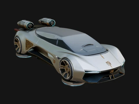 Hover Sports Car Model Design 7 - 3D Print Model 3D 프린트 모델