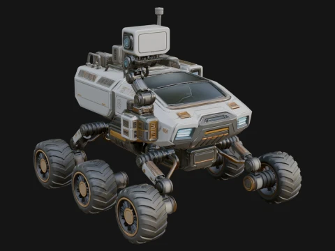 Robotic Rover Model Design 7 - 3D Print Model Modelo de Impressão 3D
