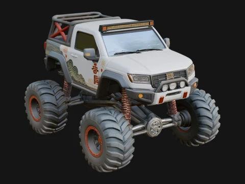 Monster Truck Model Design 21 - 3D Print Model 3D Print Model
