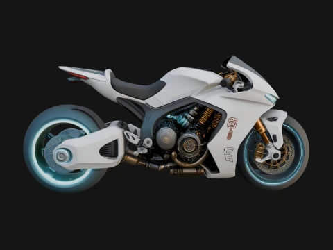 Concept Motorcycle Model Design 7 - 3D Print Model 3Dプリントモデル