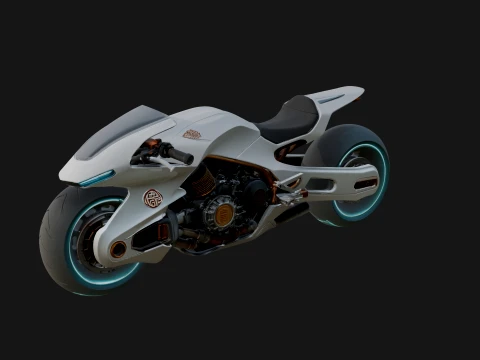 Concept Motorcycle Model Design 8 - 3D Print Model Modelo de impresión 3D