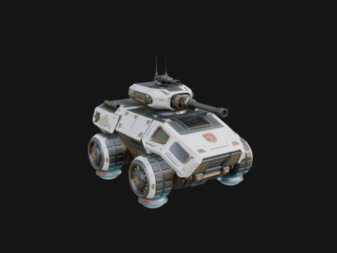 Hover Combat Vehicle Model Design 4 - 3D Print Model 3D Druckmodell