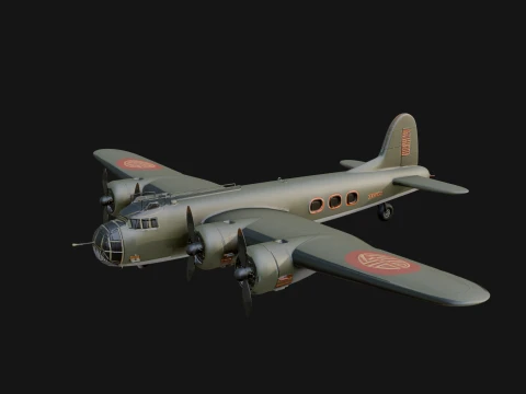 Vintage Bomber Plane Model Design 1 - 3D Print Model 3D Print Model